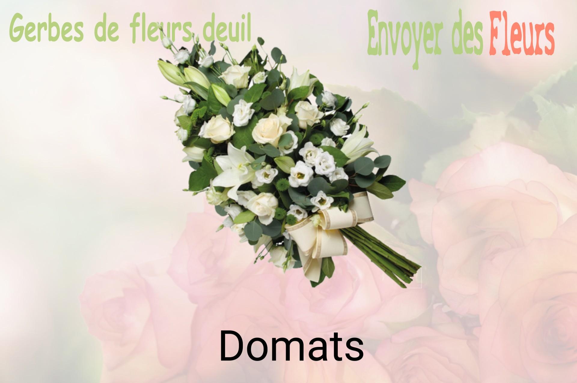 Gerbe de fleurs de deuil livrée à Domats